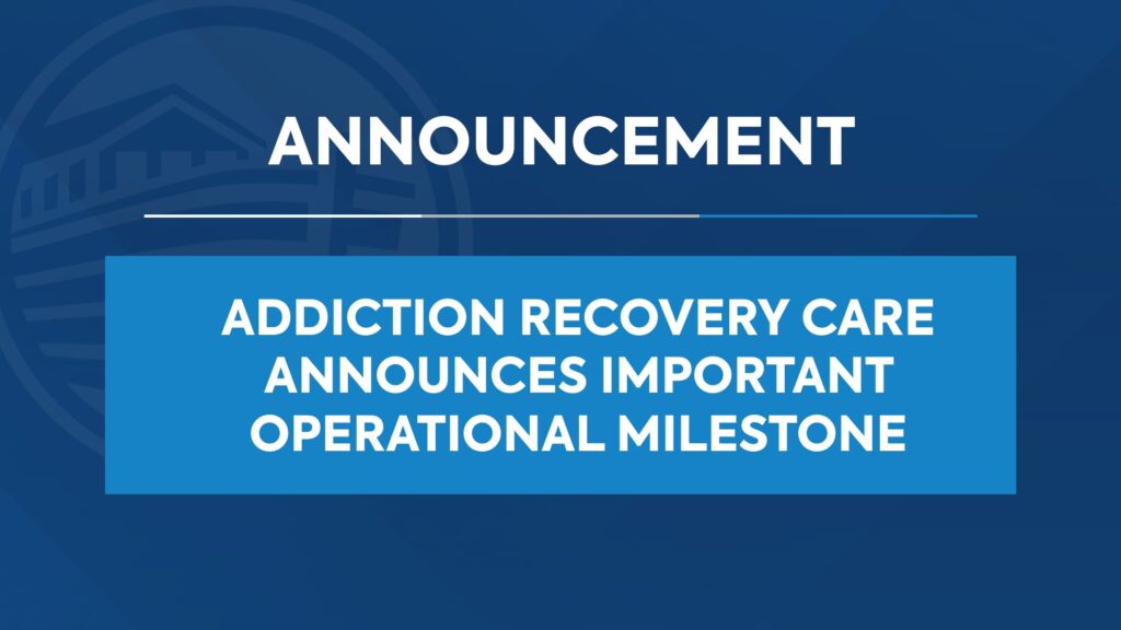 Addiction Recovery Annoucement
